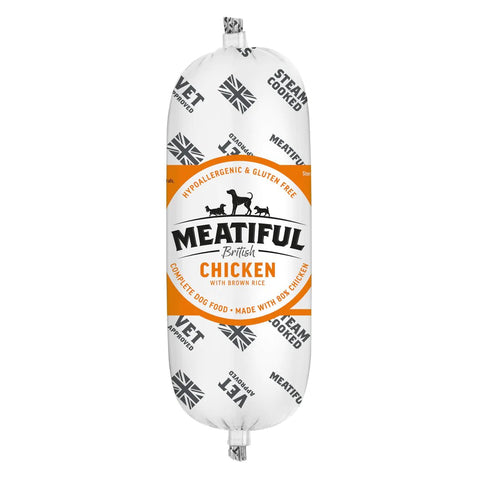 British Chicken with Brown Rice 320g - Meatiful - ONE WOOF CLUB