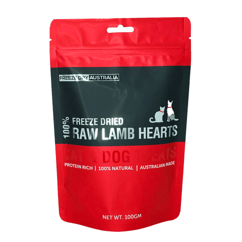 Lamb Hearts Diced - Freeze Dry Australia - ONE WOOF CLUB