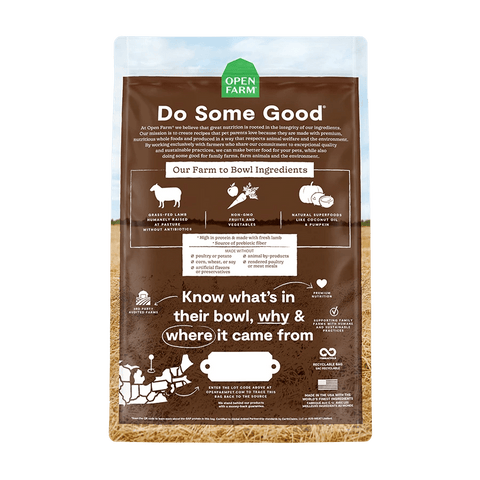 Pasture-Raised Lamb Grain-Free Dry Dog Food - Open Farm - ONE WOOF CLUB