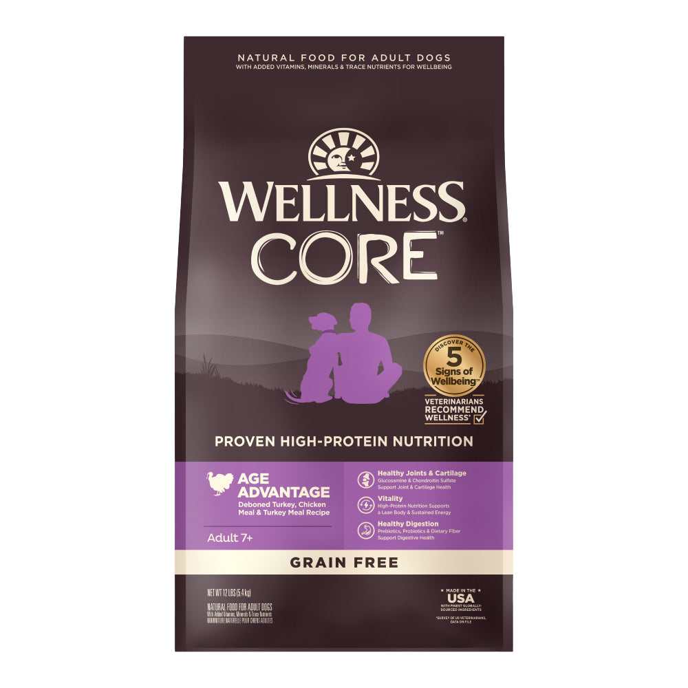 Wellness CORE Age Advantage Senior Grain-Free Dog Food (Turkey & Chicken)