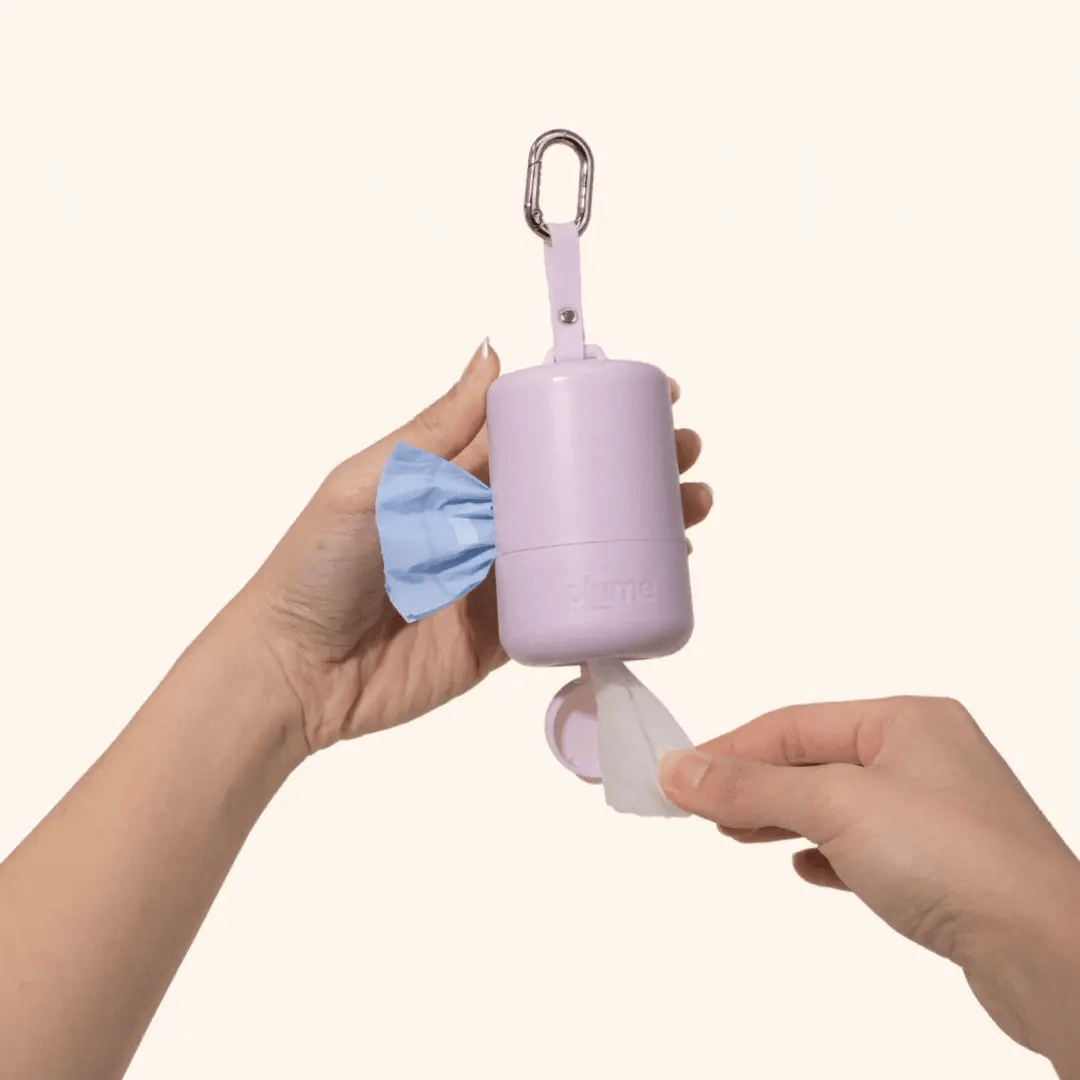 The Duo Beige - Dog Wet Wipe & Poo Bag Dispenser with 20 Wipes & 10 Poo Bags