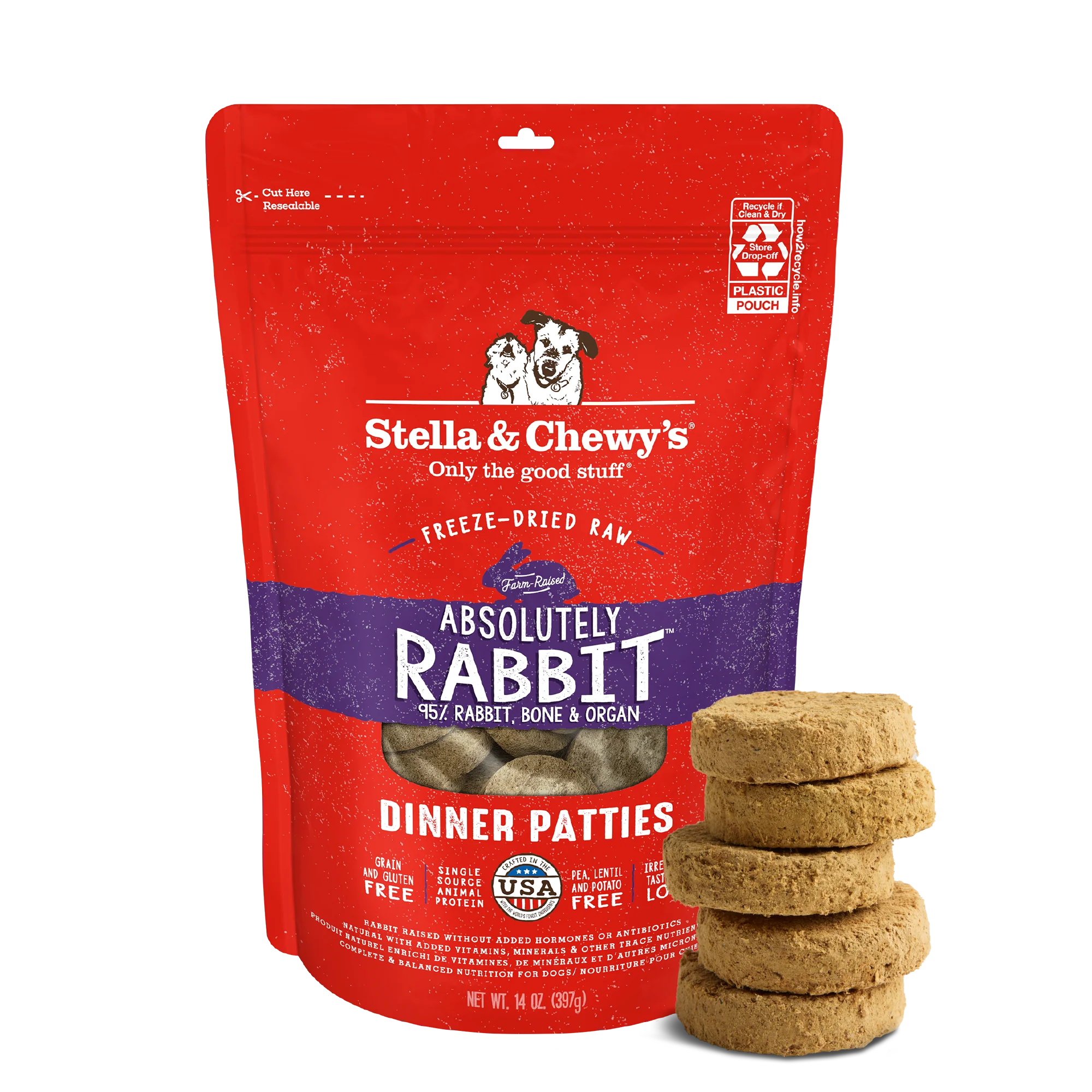 Rabbit Freeze-Dried Raw Dinner Patties