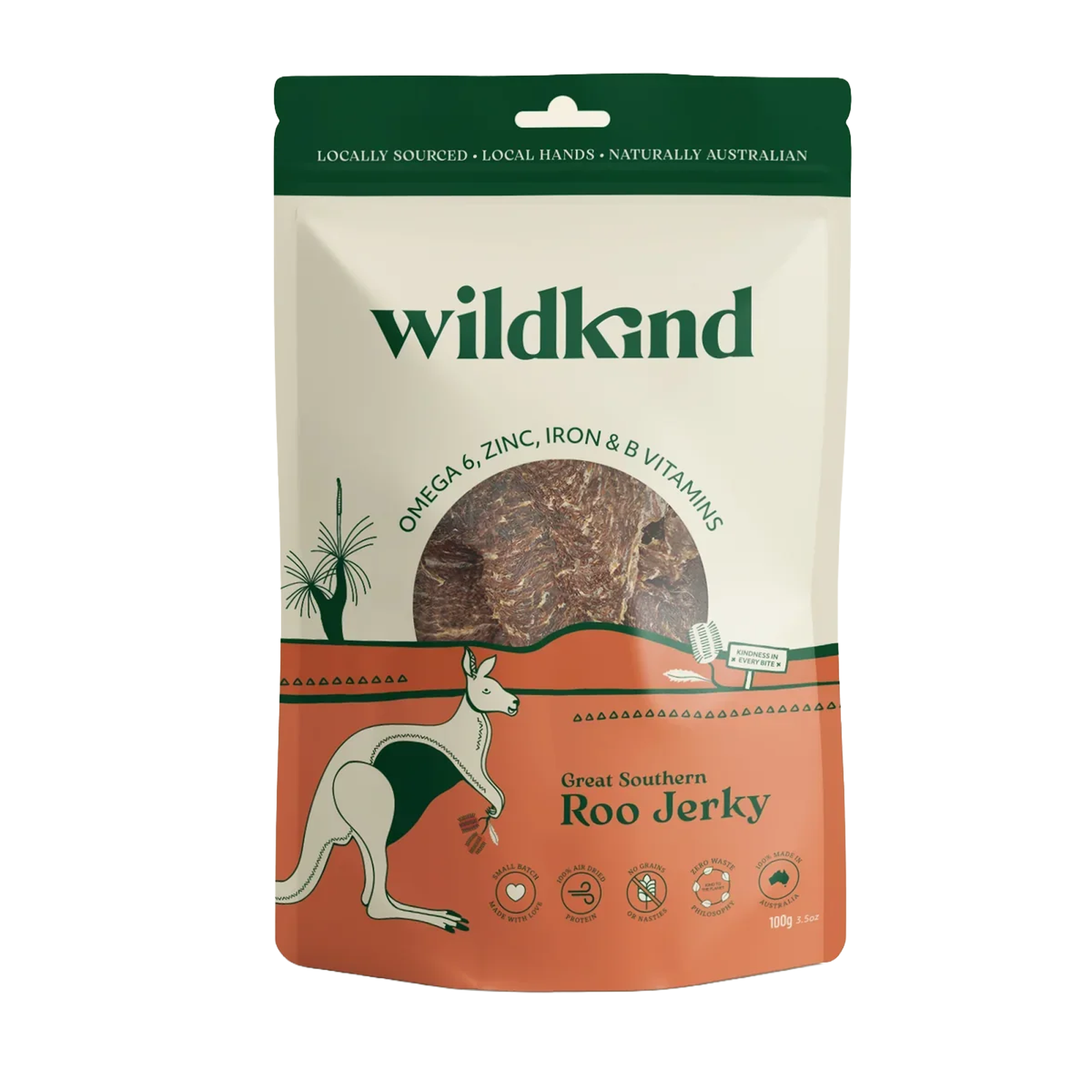 Wildkind Great Southern Roo Jerky Air-Dried Treats