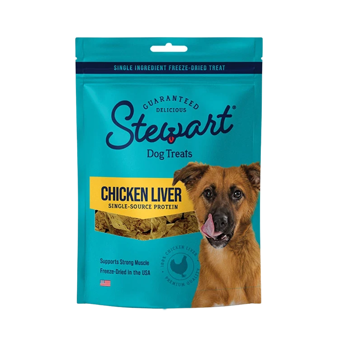 Stewart Pro-Treat 100% Pure Chicken Liver Freeze-Dried Raw Dog Treats tub available at One Woof Club Hong Kong