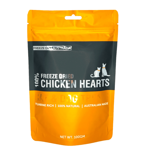 Chicken Hearts 100g - Freeze Dry Australia - ONE WOOF CLUB