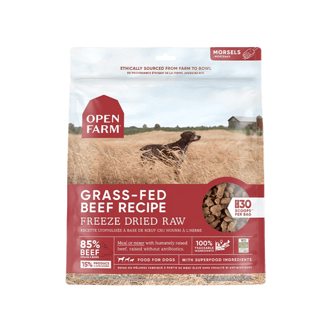 Grass-Fed Beef Freeze Dried Raw Dog Food - Open Farm - ONE WOOF CLUB
