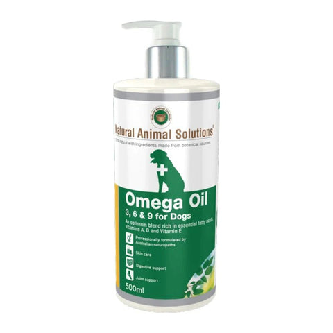 Omega 3, 6, 9 Oil (500ml) - Natural Animal Solutions - ONE WOOF CLUB