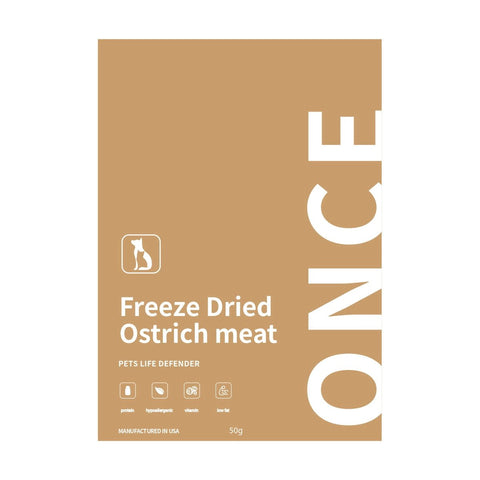 Ostrich Meat Freeze Dried - Once Pets Food - ONE WOOF CLUB