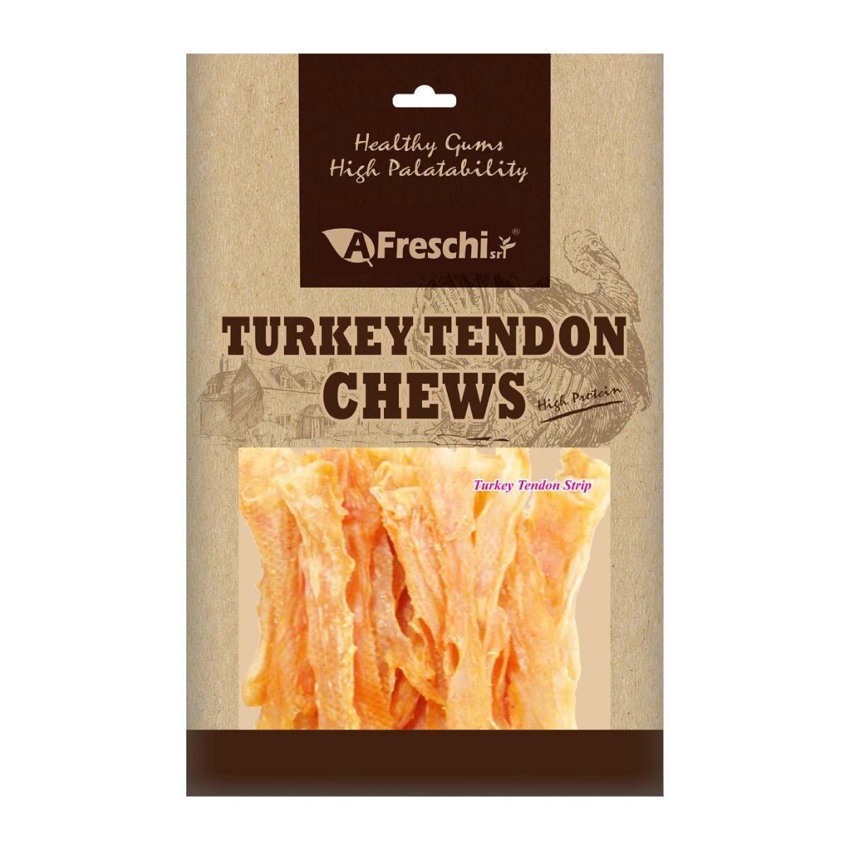 Turkey Tendon Strip 100G - Afreschi - ONE WOOF CLUB